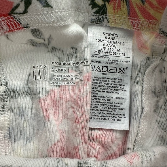 Baby Gap Girls Organic Pajama Set Size 5 Years - Picture 9 of 14
